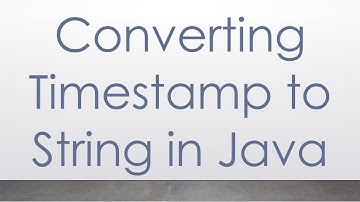 Converting Timestamp to String in Java