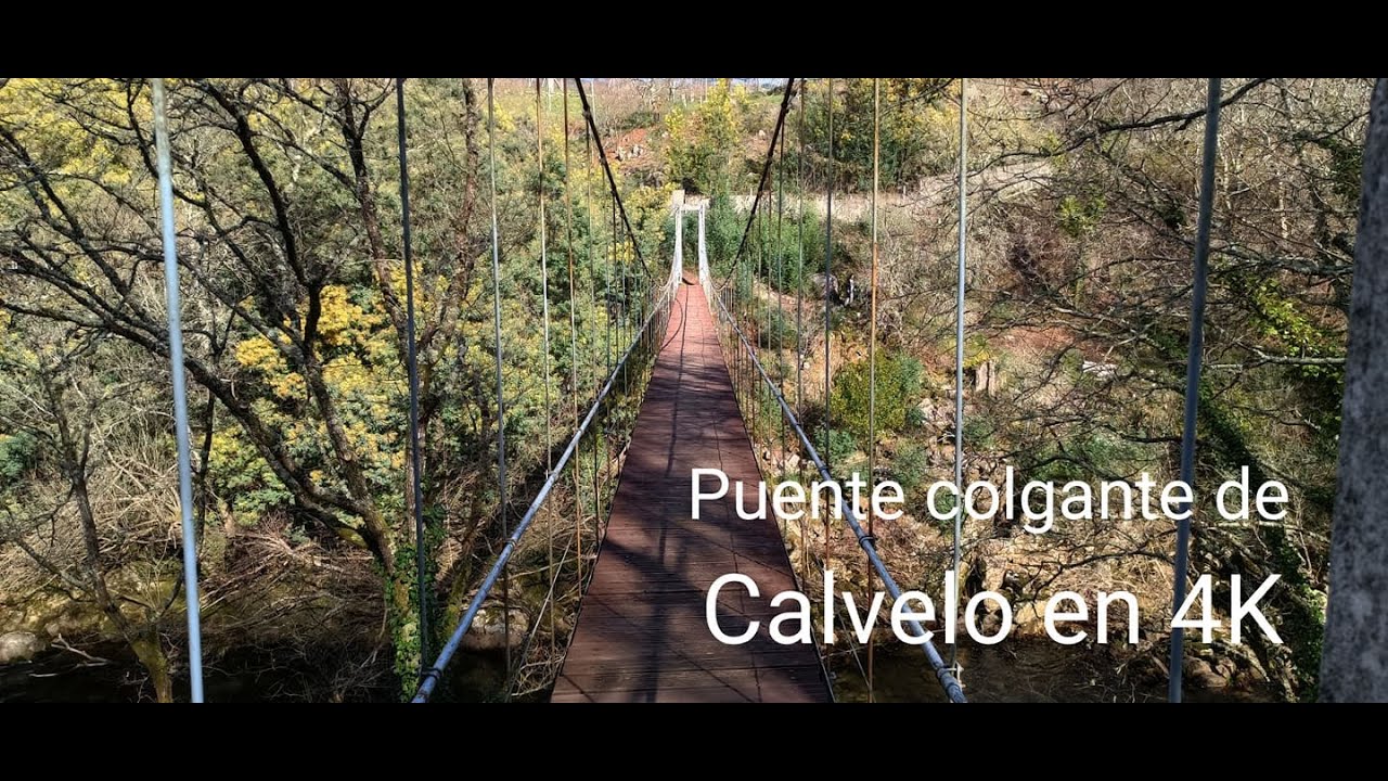 Puente colgante de Calvelo y su playa fluvial en 4k (Cerdedo - Galicia) with DJI Mavic Air 2 - Atch
