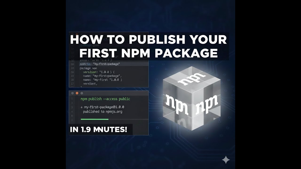 Publish Your First NPM Package: Complete Beginner Guide - YouTube