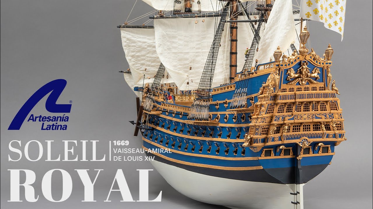 Maqueta Barco Madera Soleil Royal 1:72. Buque de Guerra Galo