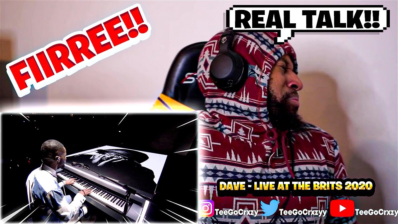 UK WHAT UP🇬🇧!! HE WAS TALKING!!!! Dave - Black (Live at The BRITs 2020) (REACTION)