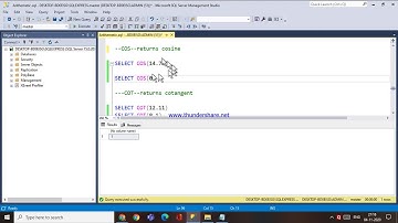 72.MATHEMATICAL FUNCTIONS - COS,COT,TAN,SIN FUNCTIONS IN SQL
