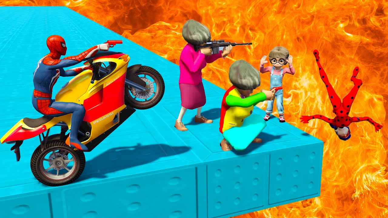 Scary Teacher 3D - Spiderman Saves Ladybug & Tani - Miss'T Vs Spiderman - Game Animation