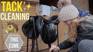 TACK CLEANING | How to clean a Saddle and Bridle | This Esme
