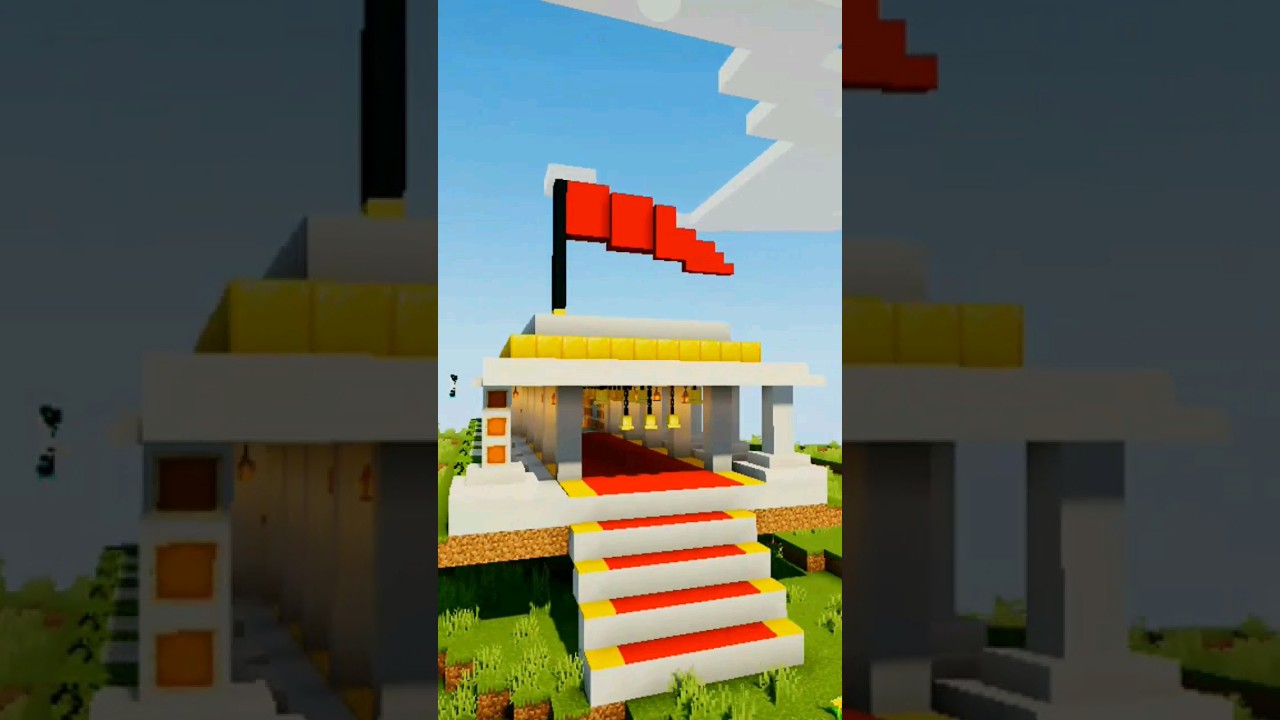 i built ram mandir temple 🚩 in minecraft 🙏 