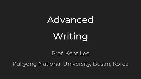 Advanced Writing: Genre analysis & final papers