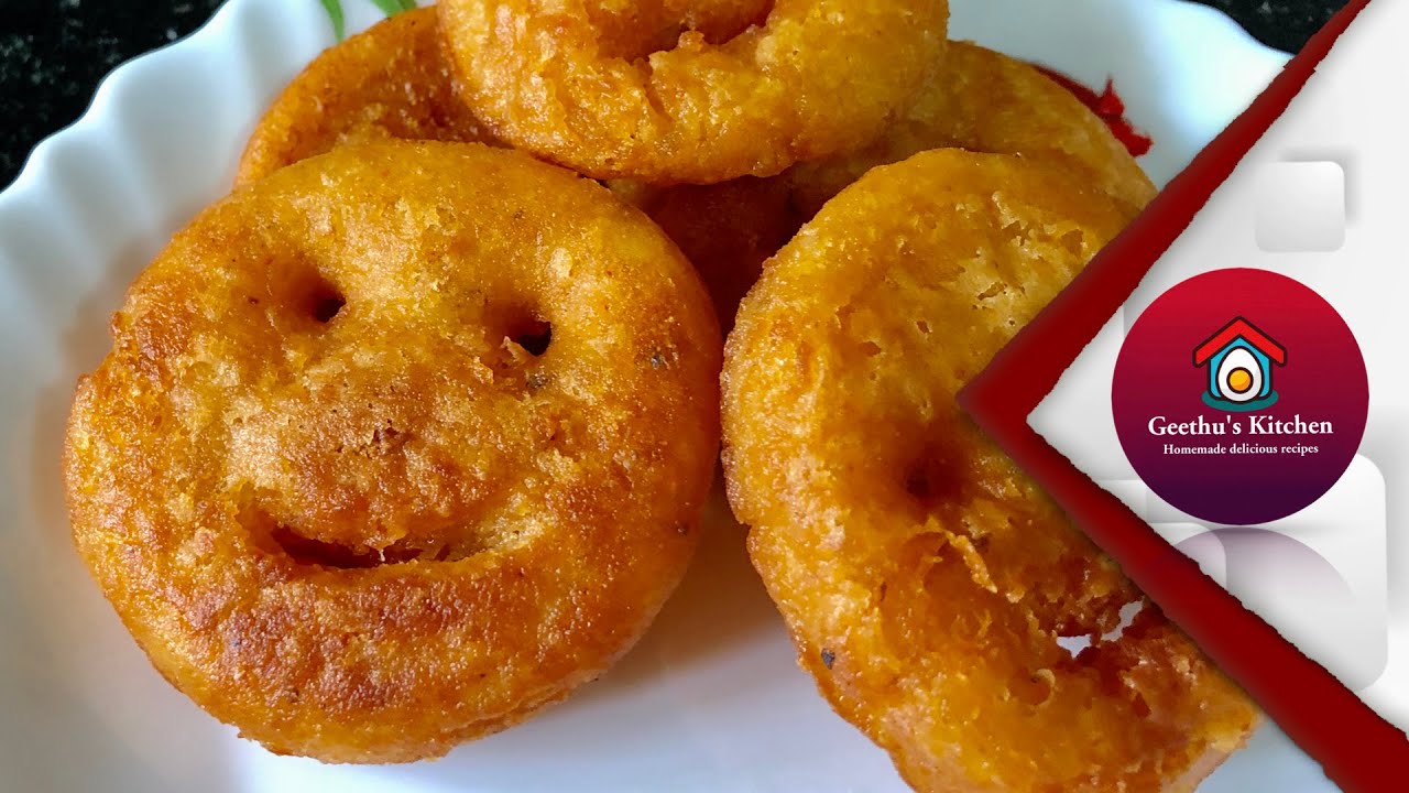 POTATO SMILEYS | POTATO SMILEYS RECIPE |  How to make Potato Smileys | Geethu's Kitchen