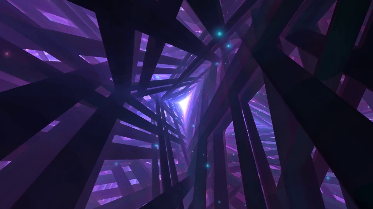 4K Purple Blue Triangle Tunnel Moving Background YouTube