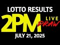 Lotto Result Today 2 00 Pm Draw July 21 2025 Monday PCSO LIVE Lotto Result Today 2 00 Pm Draw July 21 2025 Monday PCSO LIVE