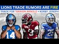 Lions trade rumors detroit to trade up lions uniform reaction  kerby joseph surgery  sheila hamp