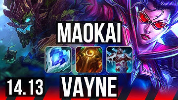 MAOKAI vs VAYNE (TOP) | 14/3/10, Legendary, 31k DMG | NA Master | 14.13