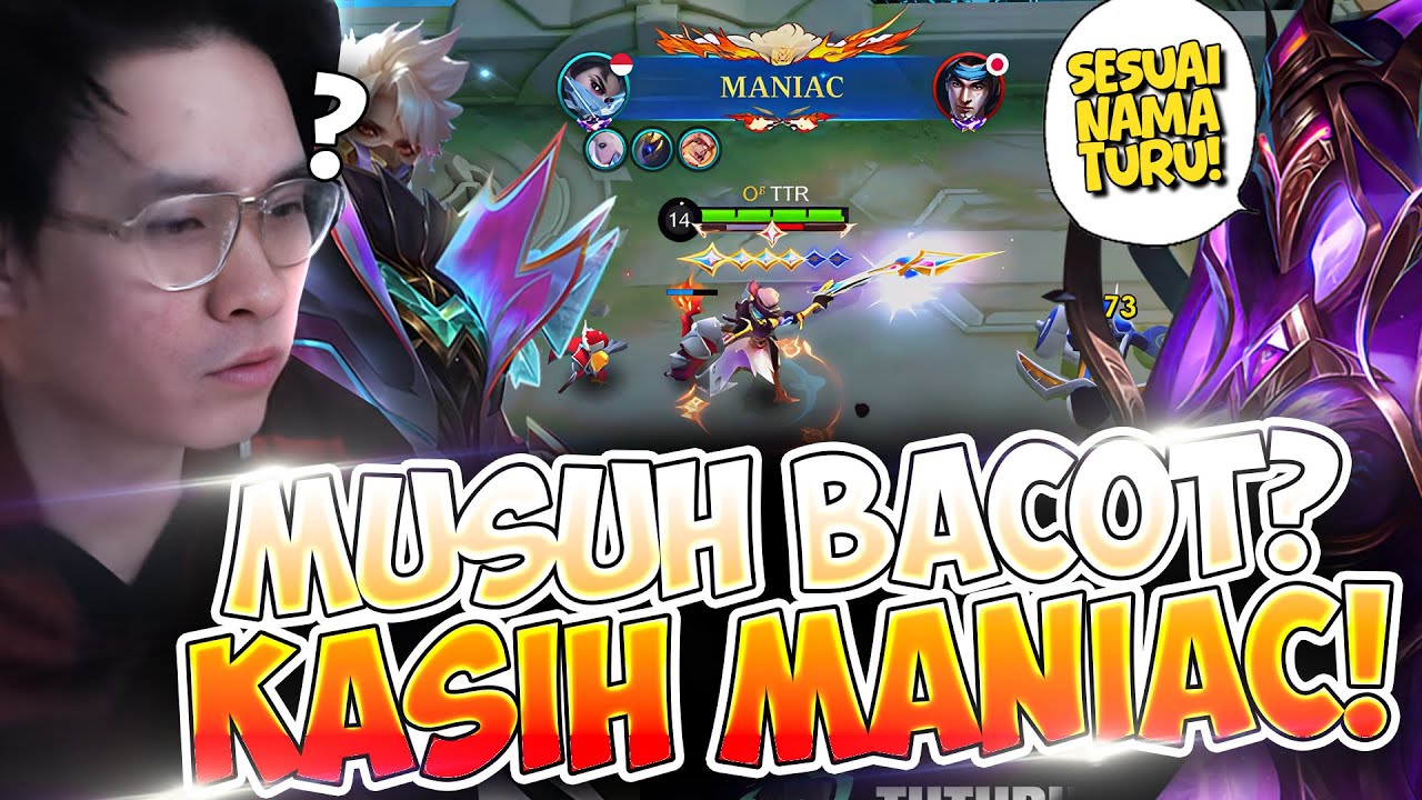 DIBAC*TIN MUSUH KARENA TURU ?? KALO UDAH MANIAC GINI PAHAM DEK !? - Mobile Legends