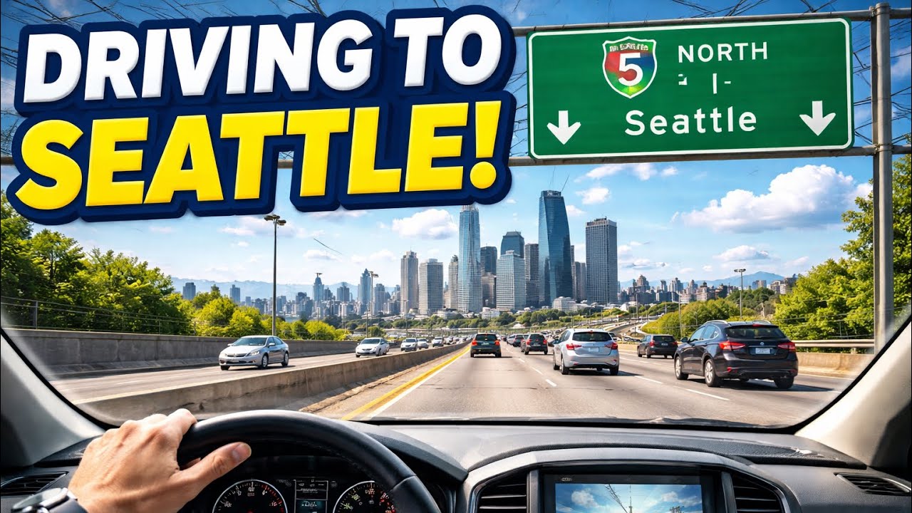 Relaxing Surrey to Seattle Drive | I-5 Highway Adventure