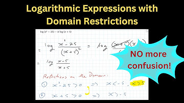 Simplifying Logarithmic Expressions & Domain Restrictions | Laws of Logs- Pre-Calculus 12 Algebra II