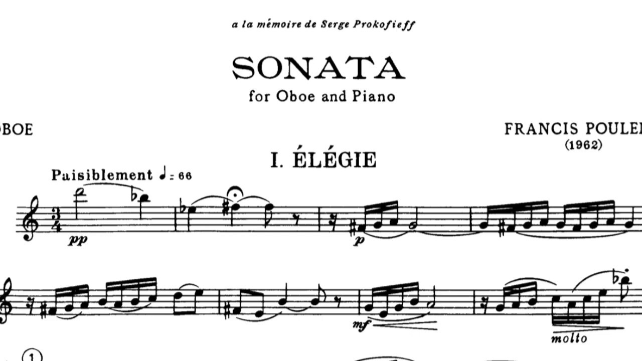 Poulenc Sonata for Oboe and Piano, movement 1 - YouTube