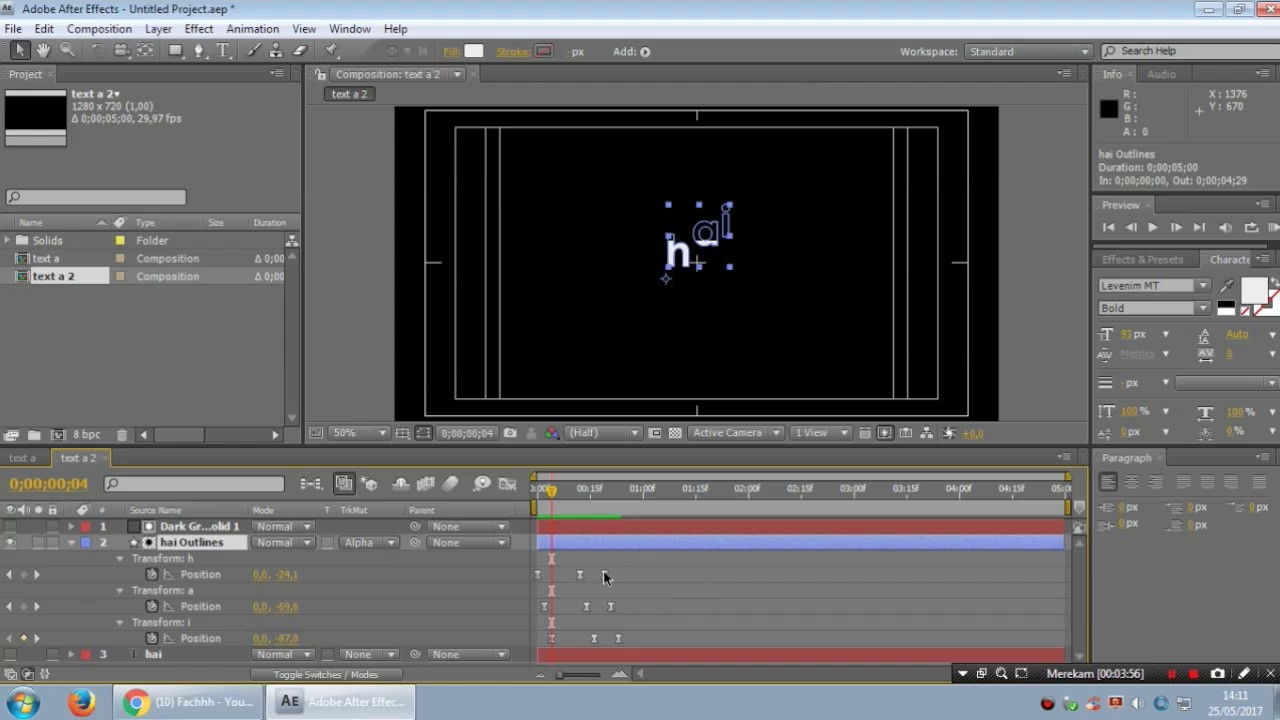 After Effects Tutorial - Text Animation with Shape Layer - YouTube
