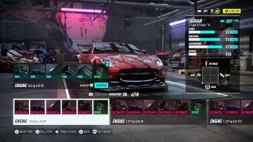Jaguar F Type R Coupe - All Maxed out Engines Stats+Sound | Need for Speed Heat