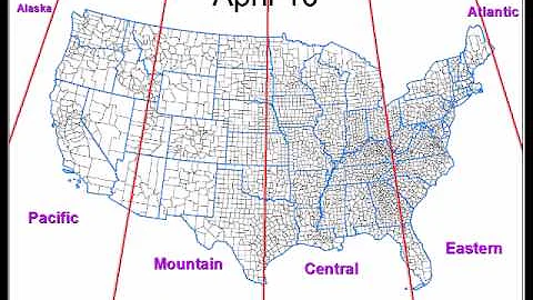 Time Zone Boundaries Throughout a Year