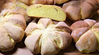 自家製カボチャ粉入りパン-ターメリックとサフランを含まない染料なし