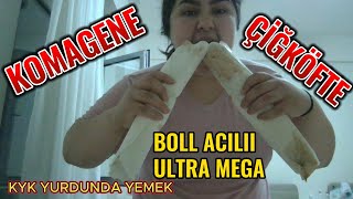 ASMR ÇİĞKÖFTE | KOMAGENE | 2 ULTRA MEGA | TURKISH FOOD | EATING SOUNDS KYK YURDUNDA GECE YEMEĞİ eat