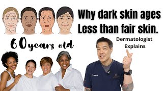 The truth why DARKER skin types AGE LESS than lighter skin | Dermatologist Explains