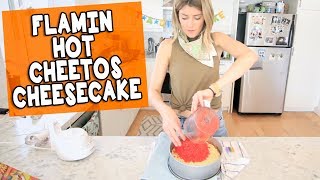 FLAMIN HOT CHEETOS CHEESECAKE // Grace Helbig