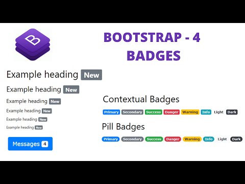 Badge in Bootstrap in Hindi | Bootstrap 4 Tutorial for beginners in Hindi - 13 #badge #bootstrap