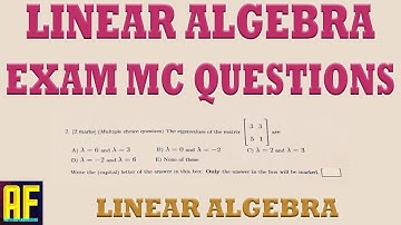 Linear Algebra Final Exam Preparation - Multiple Choice Practice Questions