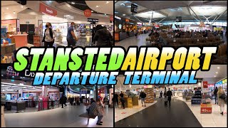 LONDON STANSTED AIRPORT: Departure Terminal Walking Tour (4k)