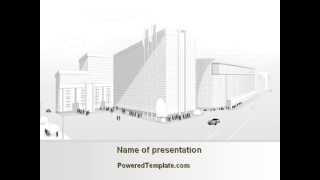 Urban Architecture Project PowerPoint Template by PoweredTemplate.com