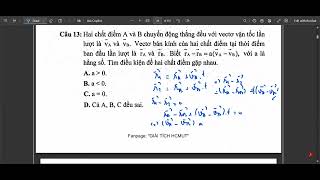 Vật Lý Đại Cương A1 HCMUT: Hướng Dẫn Giải Bài Tập Động Học Chất Điểm Chương 1 (Câu 1-50)