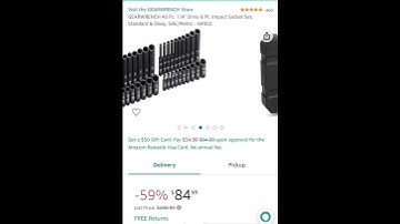 59 % off GEARWRENCH 48 Pc. 1/4" Drive 6 Pt. Impact Socket Set, Standard & Deep, SAE/Metric