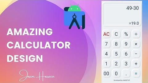 Amazing calculator design in android studio || Neomorphic calculator design by josim Hossain