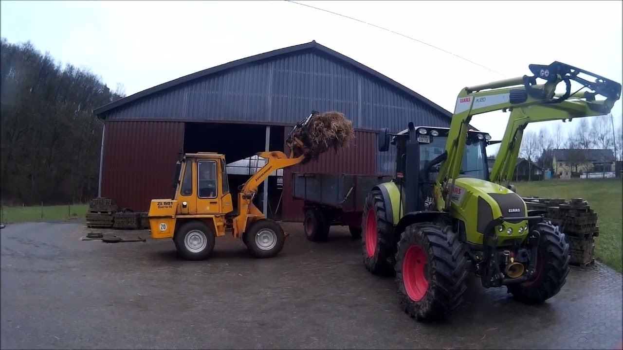 Claas Arion 430 CIS und Zettelmeyer ZL 601 beim Stallausmisten