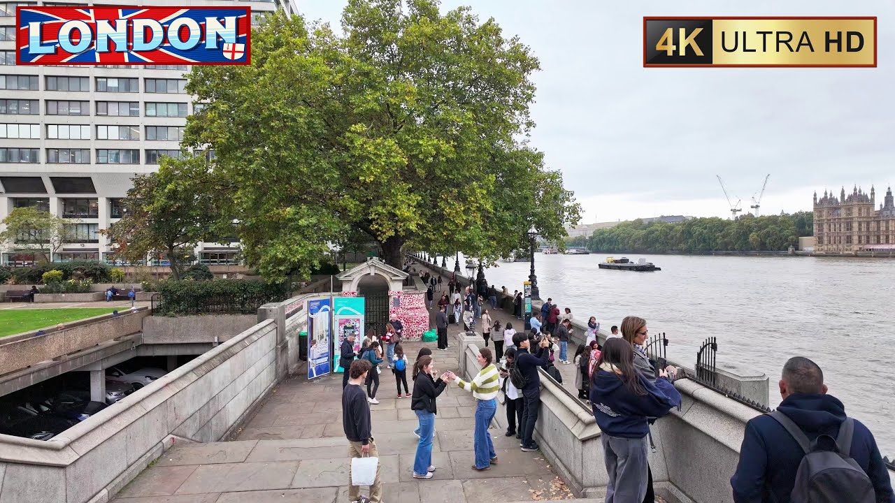 Moody London Riverside – From Big Ben to Battersea, Along the Silent Thames | 4K60