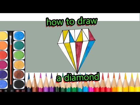 How to draw a diamond easy