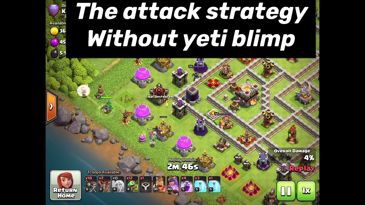 Best th10 trophy pushing attack strategy(queen walk baby dragon)
