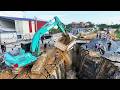 OMG!! Great Construction Mistake Truck Gone Wrong at Work Bulldozer KOMATSU Pouring Dirt and Muddy