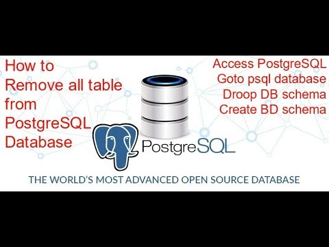 Drop All Tables From Postgresql Database - Youtube