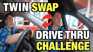 WE DID The Identical Twin 2-Car DRIVE THRU Challenge!