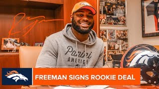 2018 Draft Pick Royce Freeman Signs Rookie Deal | Denver Broncos