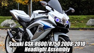 Suzuki GSXR600 Headlight Halo 2006-2007 Angel Eye Demon LED Plasma COB Dual 600 Suzuki GSXR600 Headlight Halo 2006-2007 Angel Eye Demon LED Plasma COB Dual 600