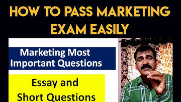 how to pass marketing exam easily | most important questions of marketing | marketing