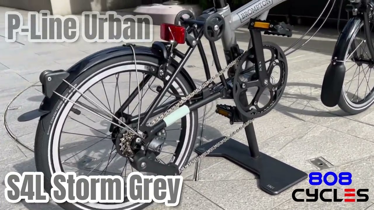 Brompton P-Line Urban Low-Handlebar Without Rack (S4L Storm Grey)