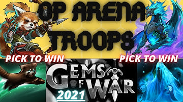 OP ARENA of VALOR TROOPS | Gems of War Event Guide 2021 | Pick these best troops if you see them