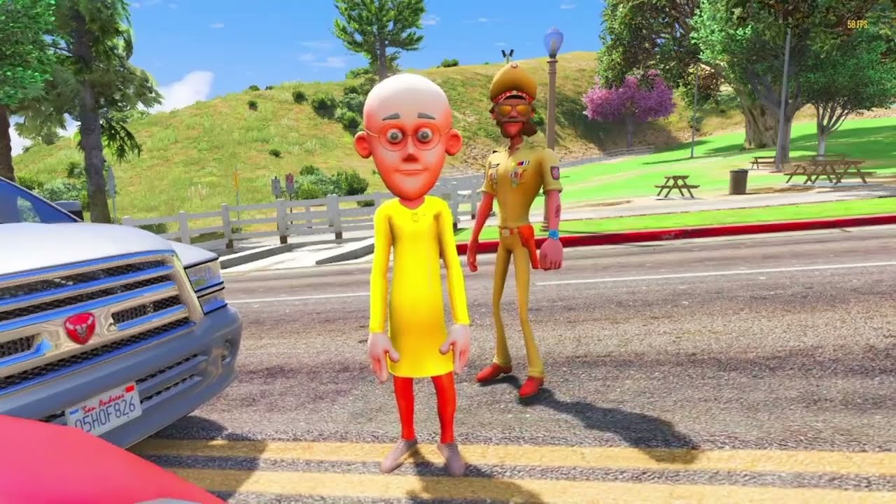 Patlu Escape From 100000 Dark Patlu And Shinchan In Gta 5 | motu patlu aur john