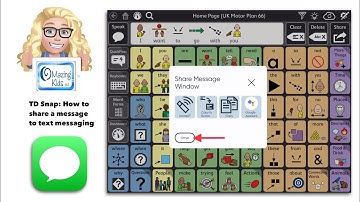 TD Snap (iOS): How to share the contents of the Message Window to a text message on an iPad