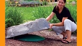 Faux Rock Decorative Septic Cover - DekoRRa Model 112 Fake Rock Septic Cover