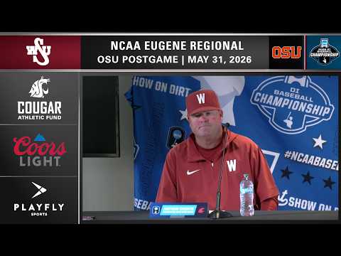 WSU Baseball: "Really Proud" | Choate/Skjonsby/Blatter | Eugene Regional OSU Postgame | 5/31/26