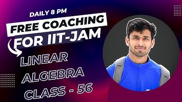 Linear Algebra Class 56 | dimension and Basis | Free complete course | | IIT-JAM 2023 | VY Sir